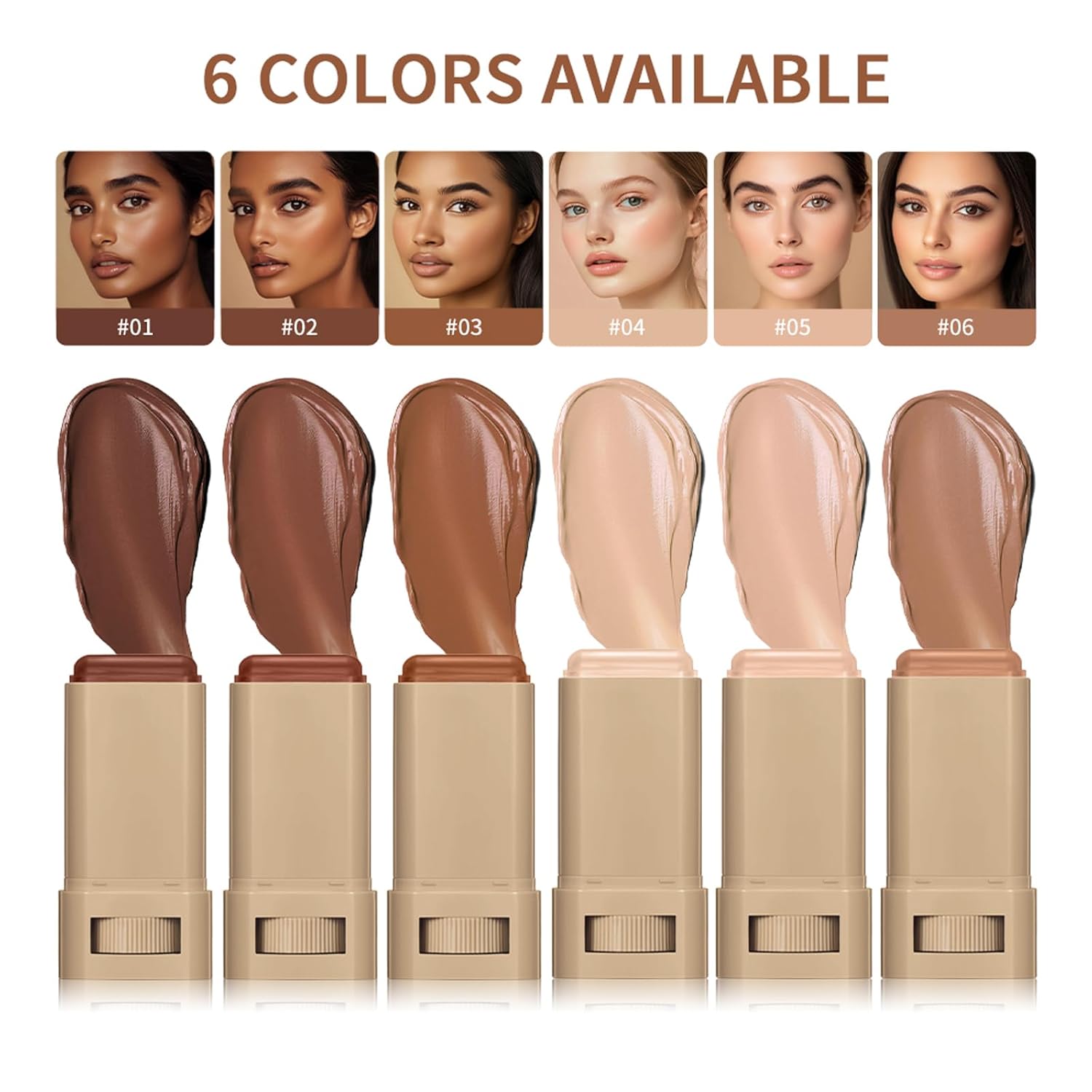 Hydrating Beauty Balm Serum Tinted Moisturizer Stick, Lightweight Flawless Radiant Dewy Finish, Sheer to Medium Coverage, All-Day Wear (Shade 4, 1ct) - Image 3