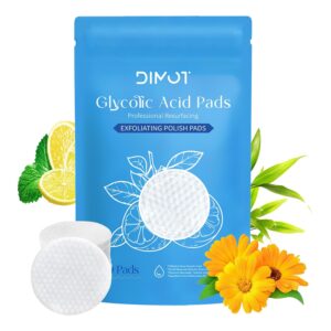 40pcs Glycolic Acid Exfoliating Pads - Face/Body/Underarms Resurfacing Treatment, Reduce Wrinkles & Deep Clean, Multi-Use Peel Pads