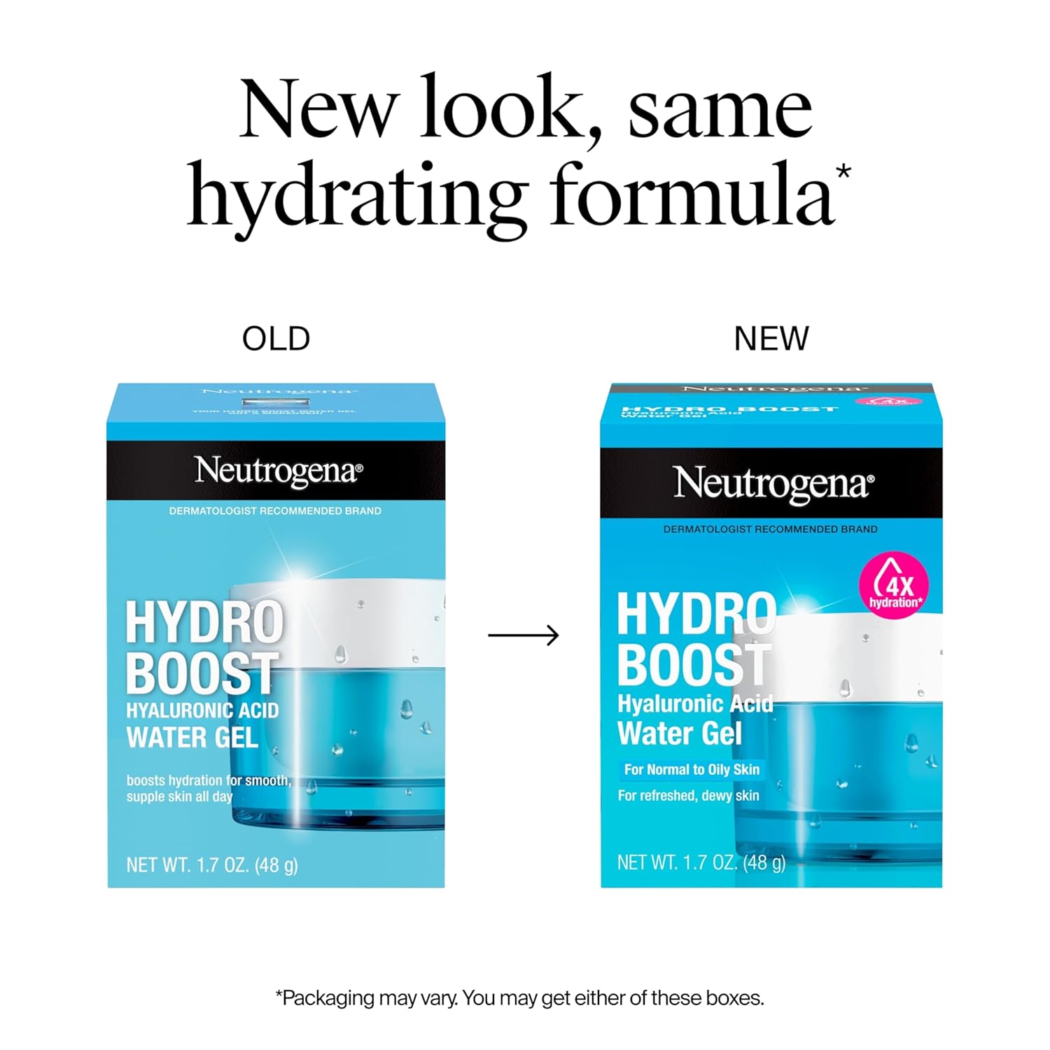 Neutrogena Hydro Boost Water Gel Face Moisturizer Hyaluronic Acid Normal Oily Skin 1.7 oz - Image 9