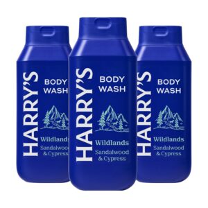 Harry's Men's Body Wash Shower Gel, Wildlands Scent, 18 oz, Pack of 3