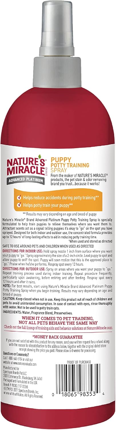 Nature’s Miracle Advanced Platinum Puppy Potty Training Spray, 16 Ounces, Dog Training Aid - Image 2