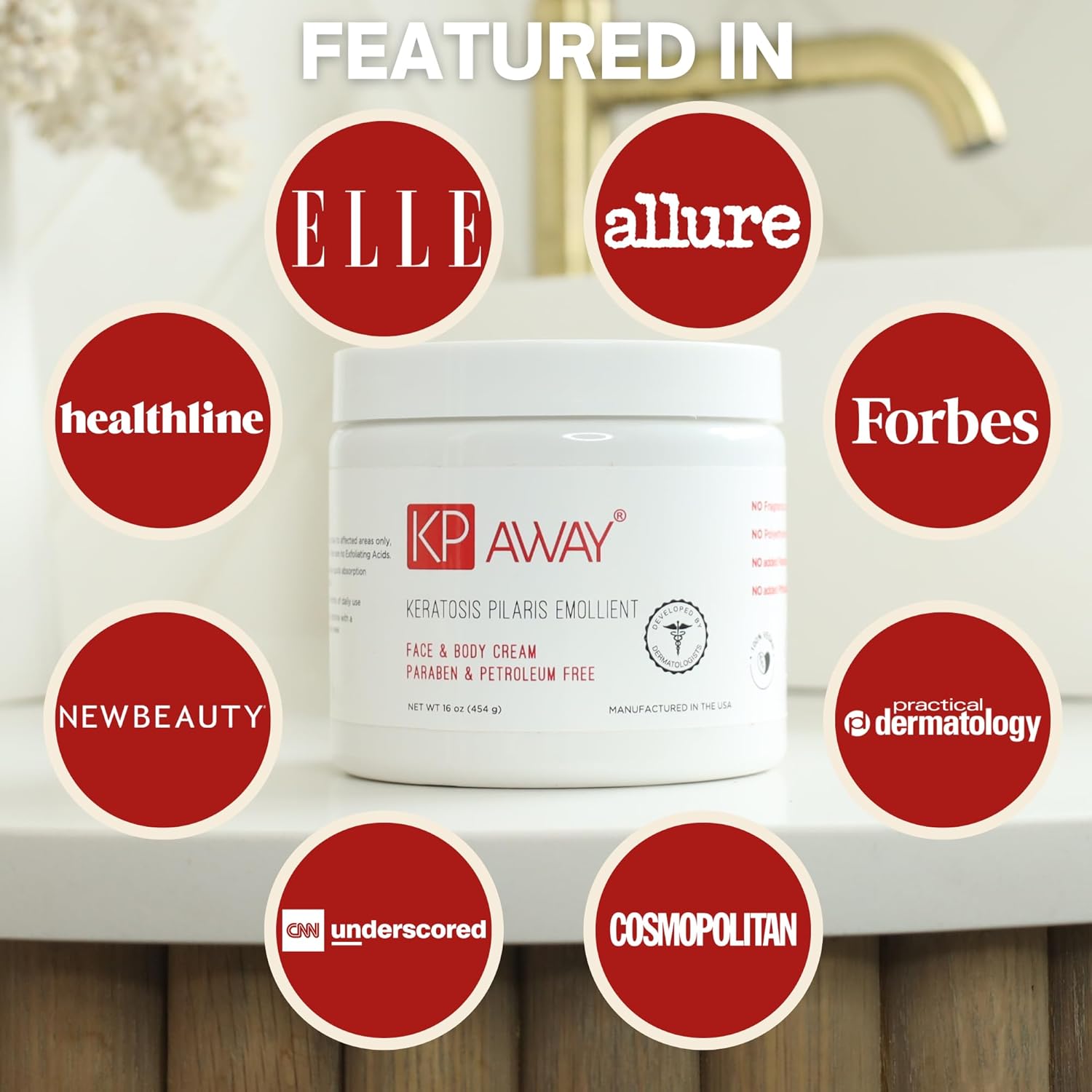 KP Away Moisturizing Keratosis Pilaris Cream for Kids | Gentle Hydration for Dry, Bumpy Skin | Dermatologist-Developed Lotion | Non-Irritating, Acid-Free Formula | 16 oz - Image 6