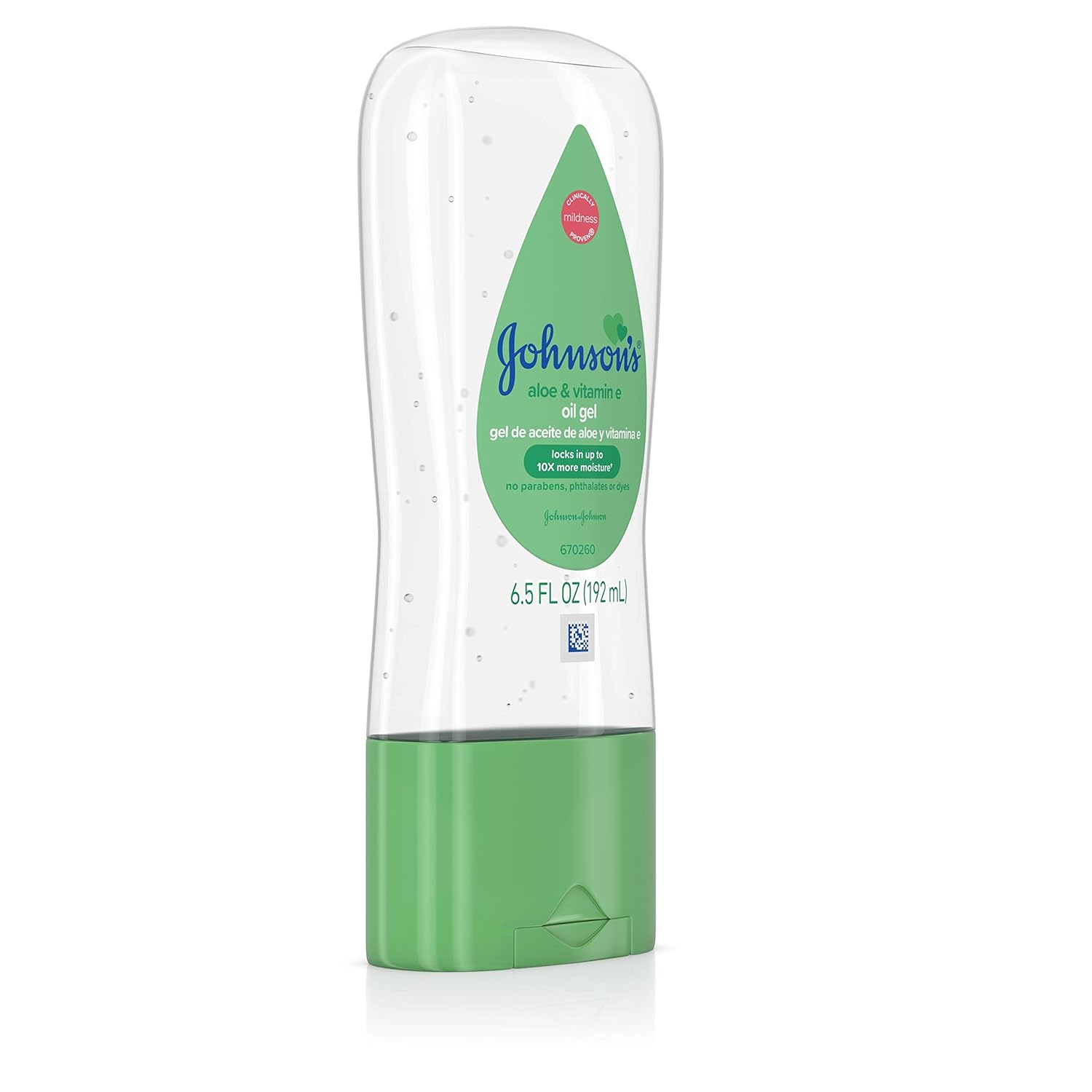Johnson's Baby Oil Gel with Aloe Vera & Vitamin E, Hypoallergenic Baby Skin Care, 6.5 fl. oz - Image 5