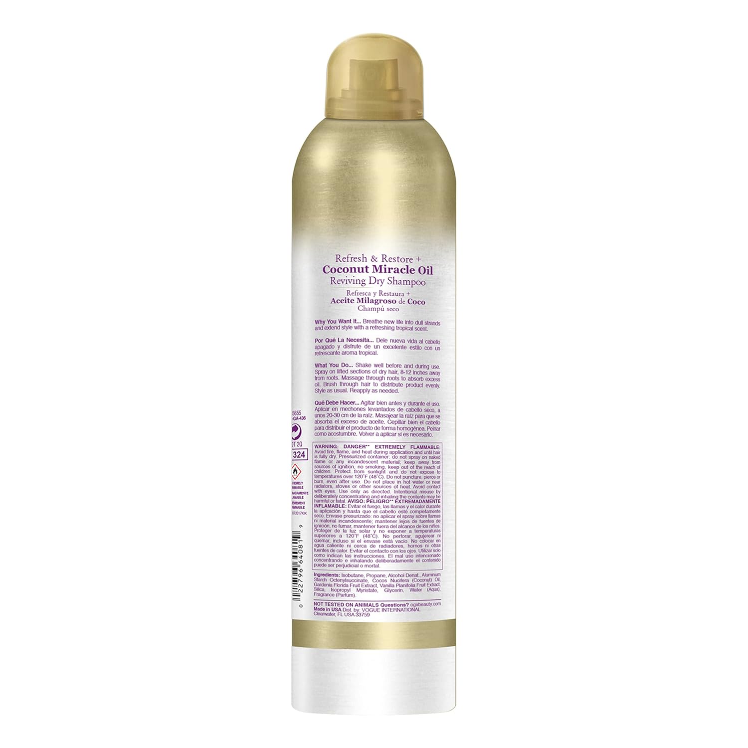 OGX Coconut Miracle Oil Extra Strength Dry Shampoo 5oz for Refreshing Hair - Image 8