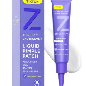 ZitSticka Liquid Pimple Patch - Invisible Pimple Patches for Face, FSA HSA Eligible Pimple Cream, Salicylic Acid Spot Cover For Face, Liquid Pimple Patch Large & Clear Fits to Makeup (0.3oz, 10ml)