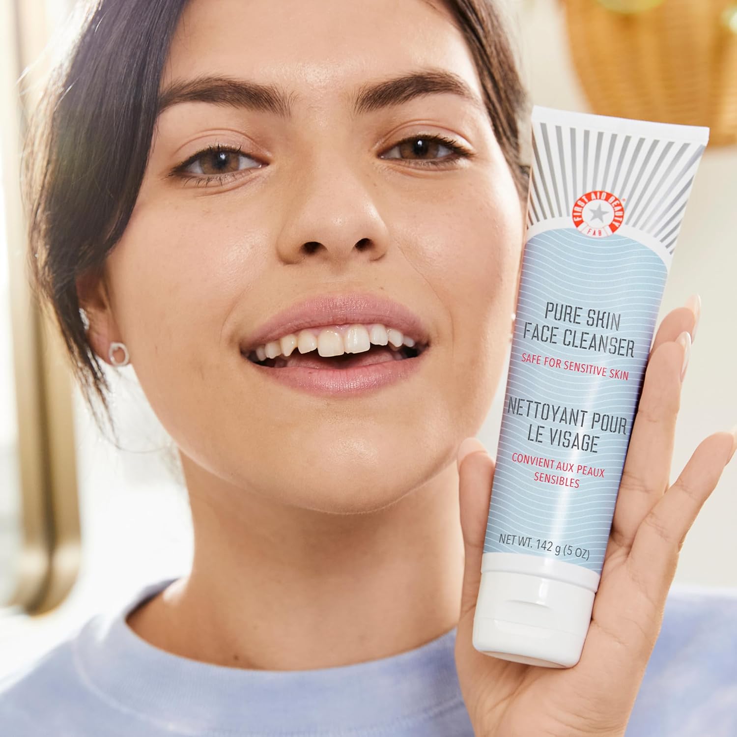 First Aid Beauty - Pure Skin Face Cleanser, Effectively Removes Makeup, Dirt, and Impurities, Gentle Cleanser Leaves Skin Soft & Supple, Safe for Sensitive Skin, Fragrance Free, 2 oz - Image 7