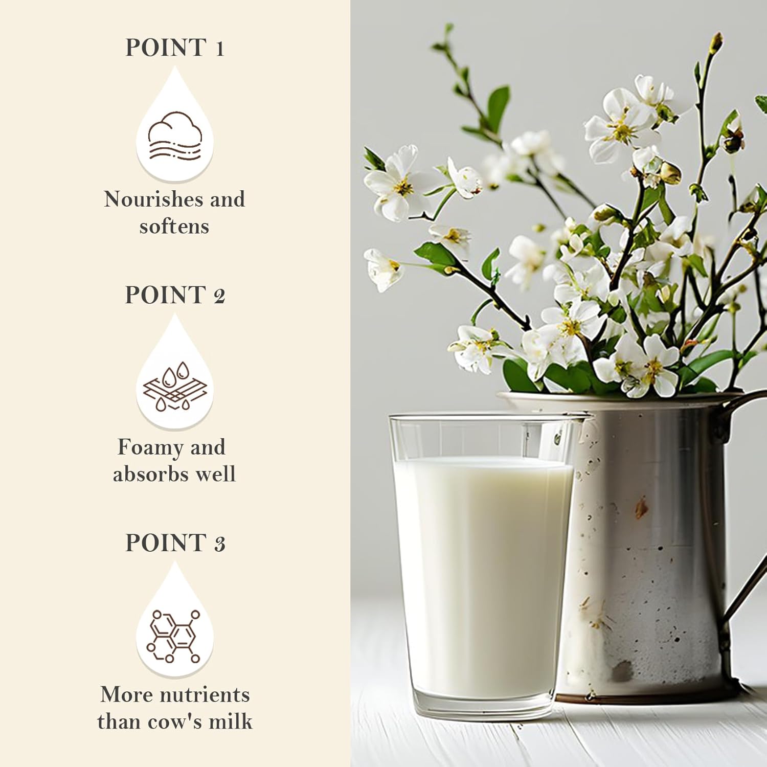 Goat Milk Moisturizing Body Wash,Hydrating Shower Gel for Men & Women,Mild Gentle Body Cleanser,Nourishing Skincare Body Wash for All Skin Types, 500 ML(A) - Image 5