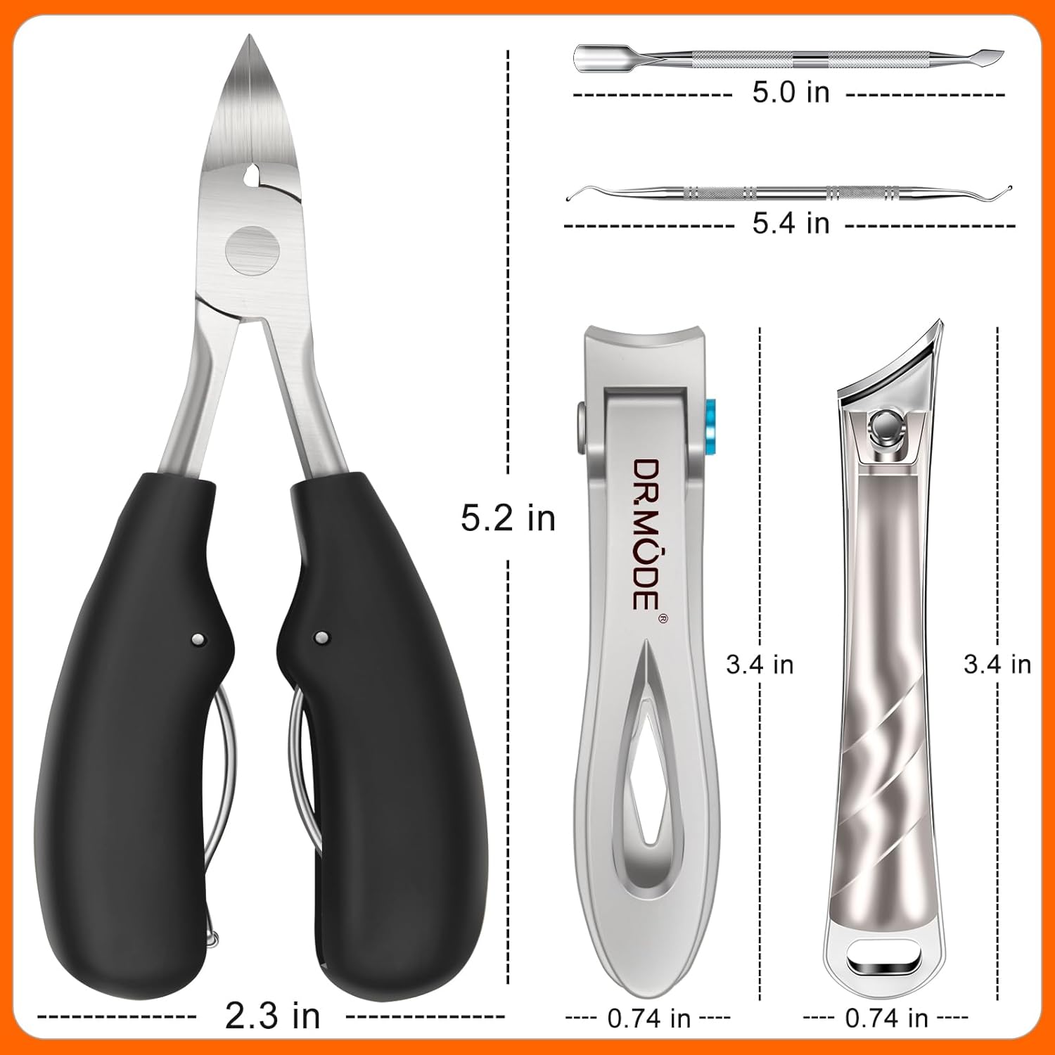 Toenail Clippers for Seniors Thick Toenails, Heavy Duty Large Toe Nail Clippers for Men Thick Nails with Wide Opening, Sharp Ingrown Toenail Clippers Nail Cutter Long Handle with Slanted Curved Blade - Image 7