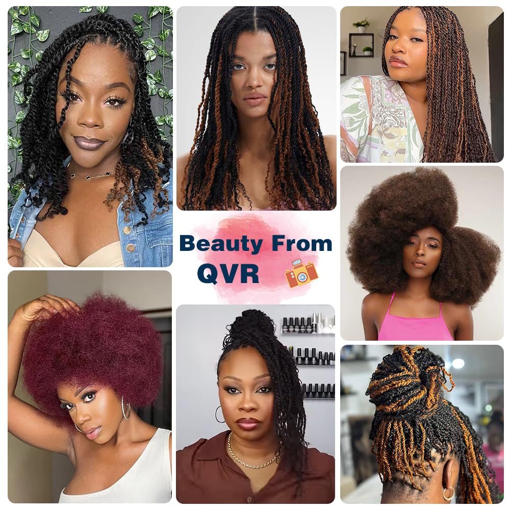 QVR 18 Inch Natural Black 50g 100% Human Hair Bulk for Dreadlock Extensions - Image 6