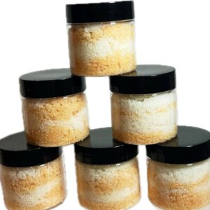 Moisturizing Sugar Scrubs, 2 oz & 8 oz Jars, Coconut Oil, Jojoba Oil, Variety of Scents & Colors (Orange Creamsicle, Small)