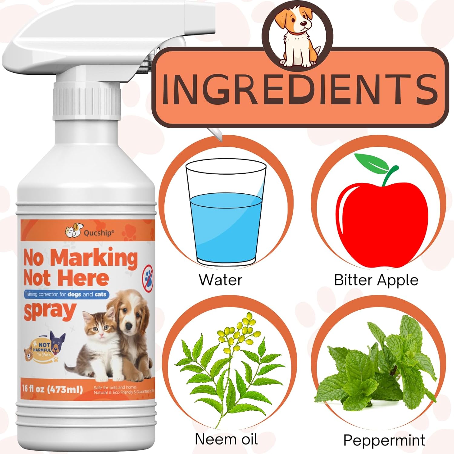 Qucship 16 Oz Dog Training Spray for Effective Pet Behavior Management - Image 3