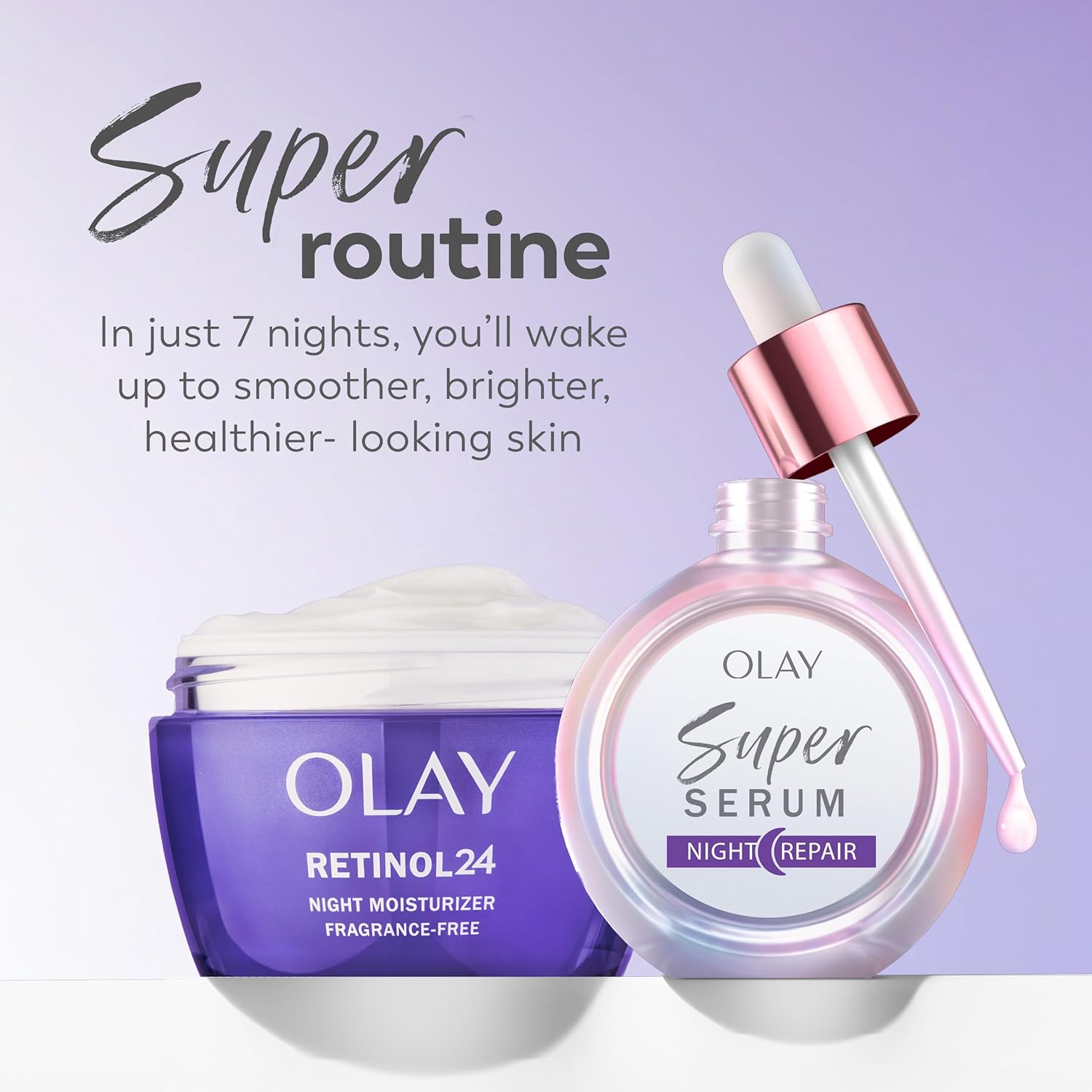 Olay Super Serum Night Repair, Fragrance-Free - Niacinamide, Peptide, Salicylic & Lactic Acid, Glycerin β- 5-in-1 Skin Care Benefits - Hydrating, Evens Tone, Reduces Dark Spots, Anti-Aging, 1.0 Oz - Image 10