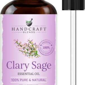 Handcraft Blends Clary Sage Essential Oil - 1 Fl Oz - 100% Pure and Natural - Premium Grade Essential Oil for Diffuser and Aromatherapy, and DIY Soap Making
