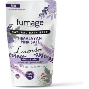 FUMAGE Gourmet Bath Salts, 3 Pack, Petal Roses, Lavender, Hibiscus