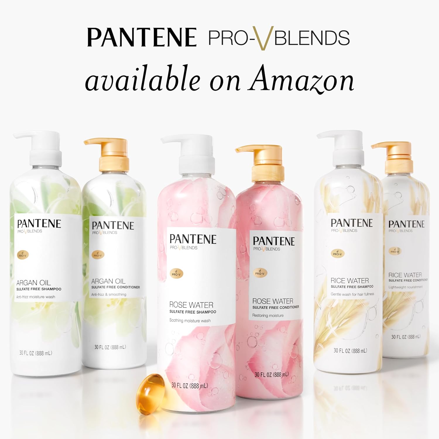 Pantene Conditioner, with Rice Water, Protects Natural Hair Growth, Volumizing, for Women, Nutrient Infused with Vitamin B5, Pro-V Blends, 30.0 oz - Image 7