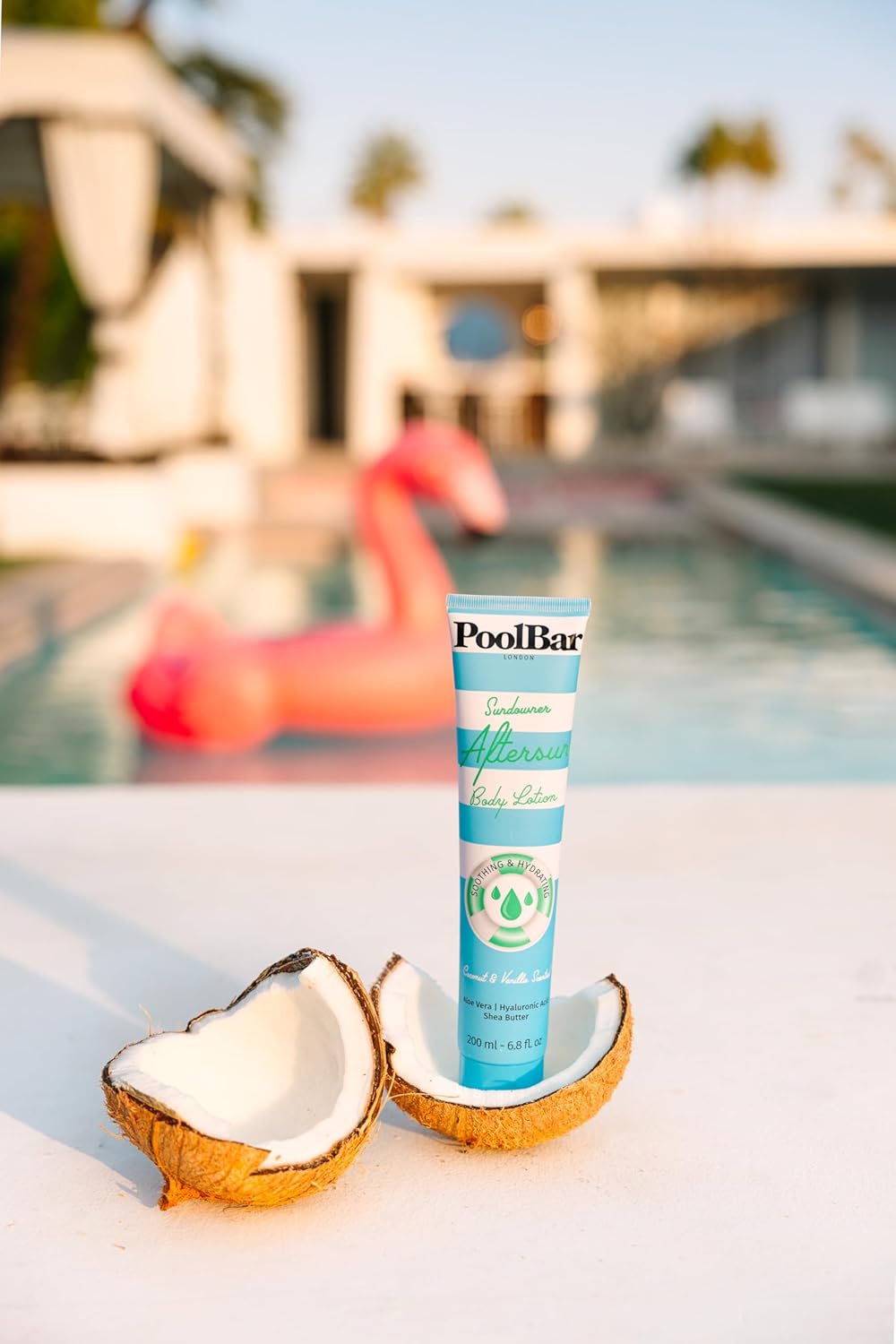 PoolBar Sundowner Aftersun Body Lotion for Women Skin Care, Deep Hydration and Soothing Relief with Coconut & Vanilla Scent, Enriched with Hyaluronic Acid, Shea Butter, and Aloe Vera, 200ml - Image 5