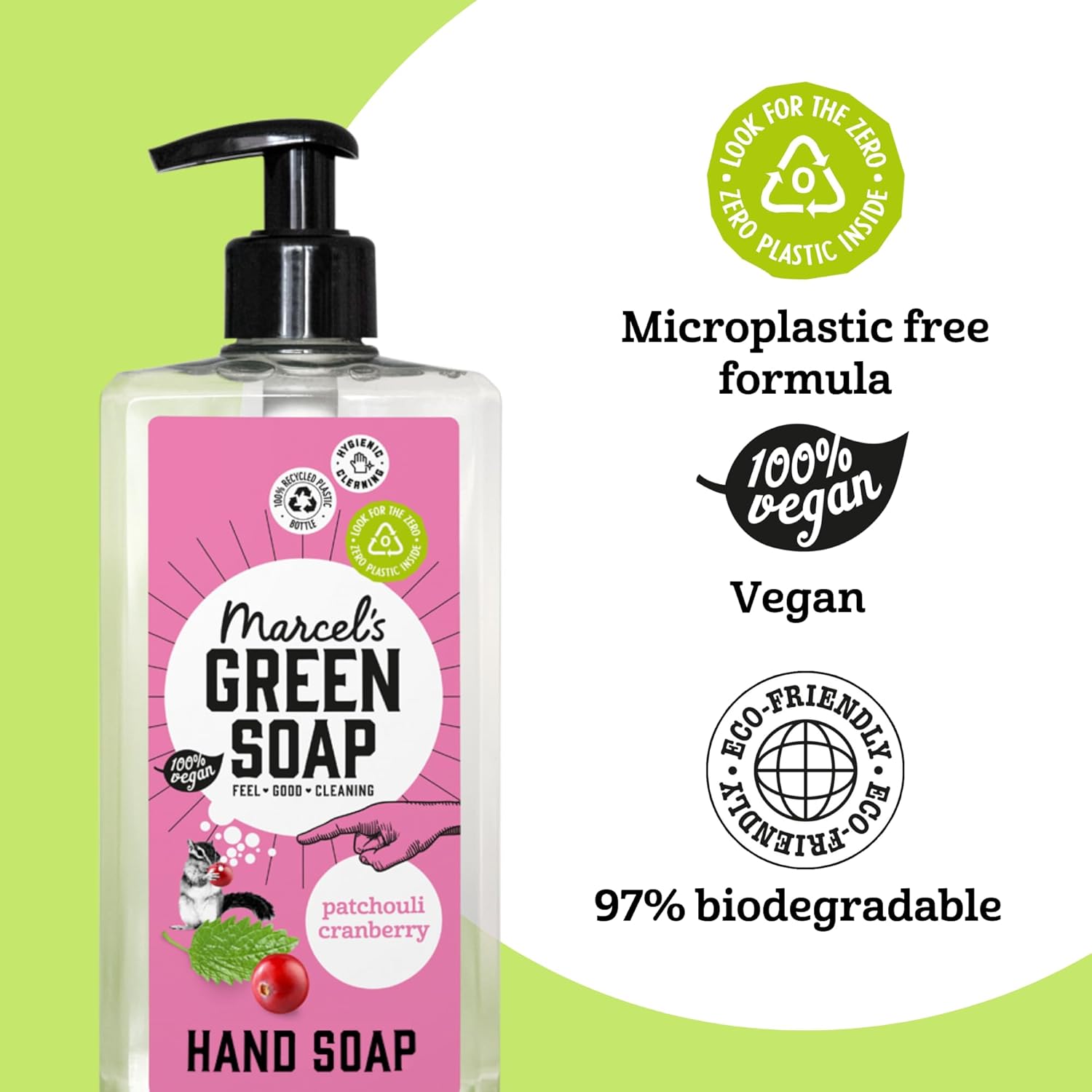 Marcel's Green Soap Patchouli Cranberry Hand Soap - Image 7