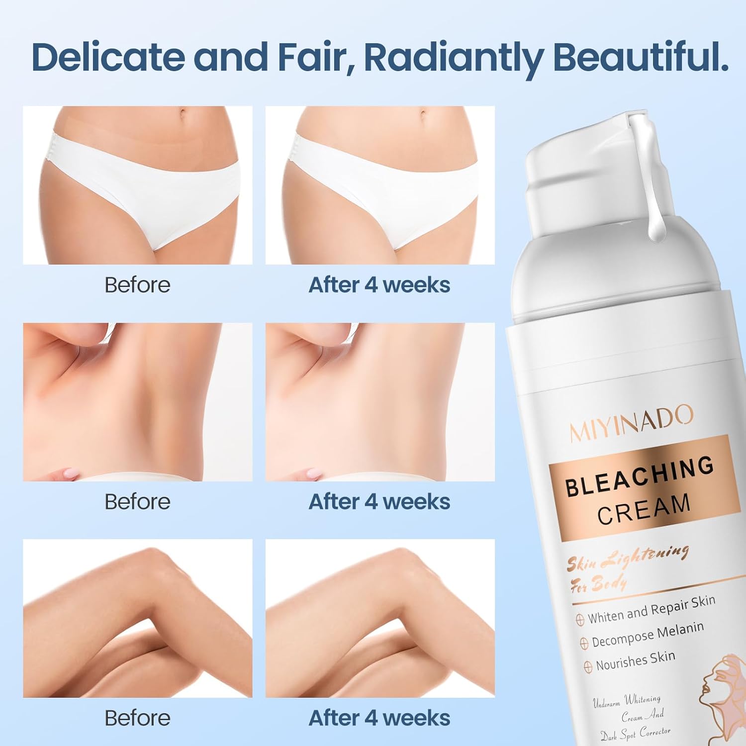Skin Lightening Cream - Vitamin C Dark Spot Remover for Underarms, Knees, Elbows & Bikini Line/whitening cream/skin bleach (50ml/1.69FL.OZ) - Image 7