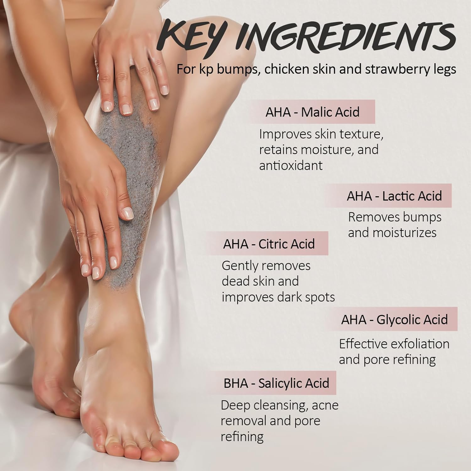 Kp Bump Eraser Body Scrub 300g for Keratosis Pilaris with Salicylic Acid and AHA - Image 3