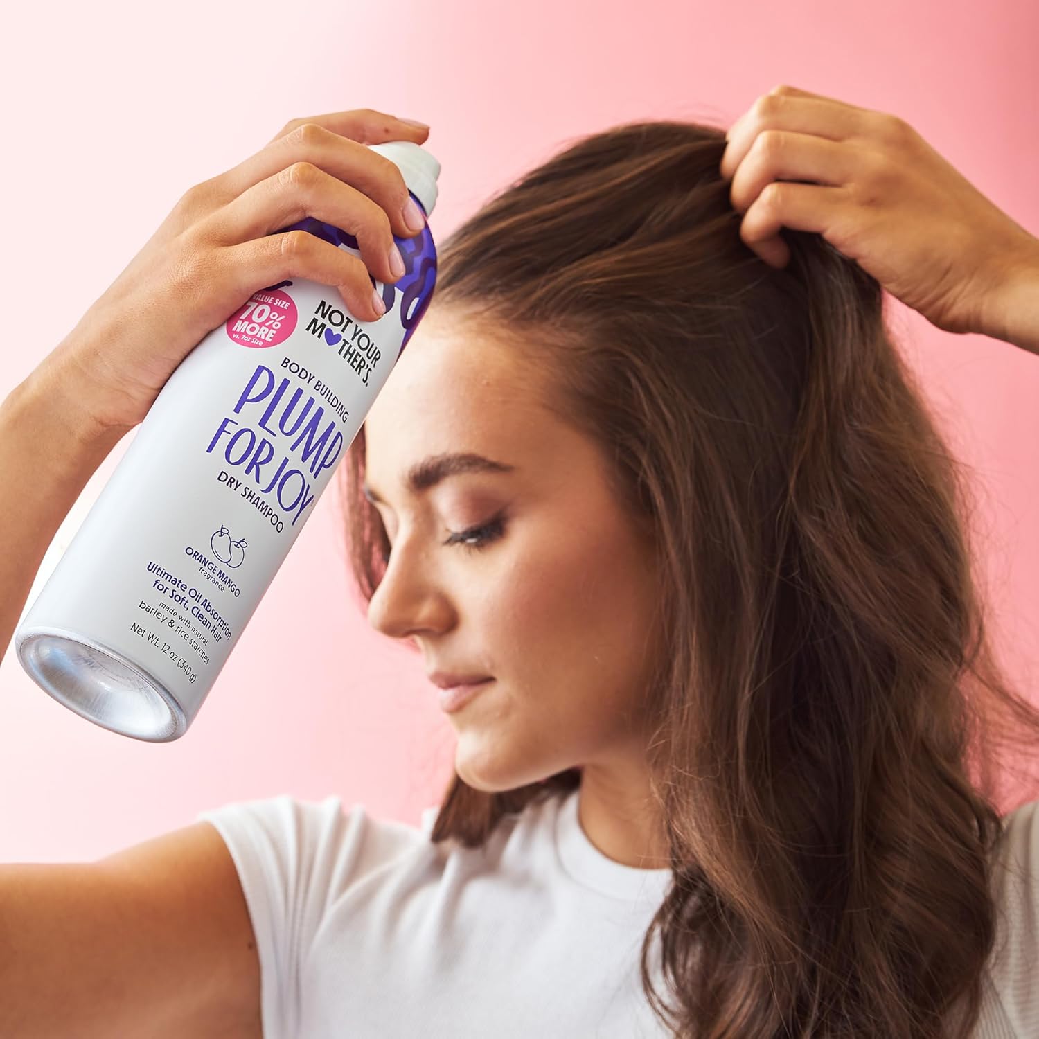 Not Your Mother's Plump for Joy Jumbo Dry Shampoo (2-Pack) - 12 oz - Dry Shampoo for Ultimate Hair Oil Absorption - For All Hair Types - Image 8