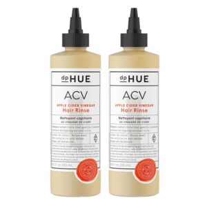 dpHUE Apple Cider Vinegar Hair Rinse - 8.5 oz, Pack of 2 - Shampoo Alternative, Scalp Cleanser & Post Workout Rinse - Removes Buildup & Sweat - Protects Natural Hair Oils