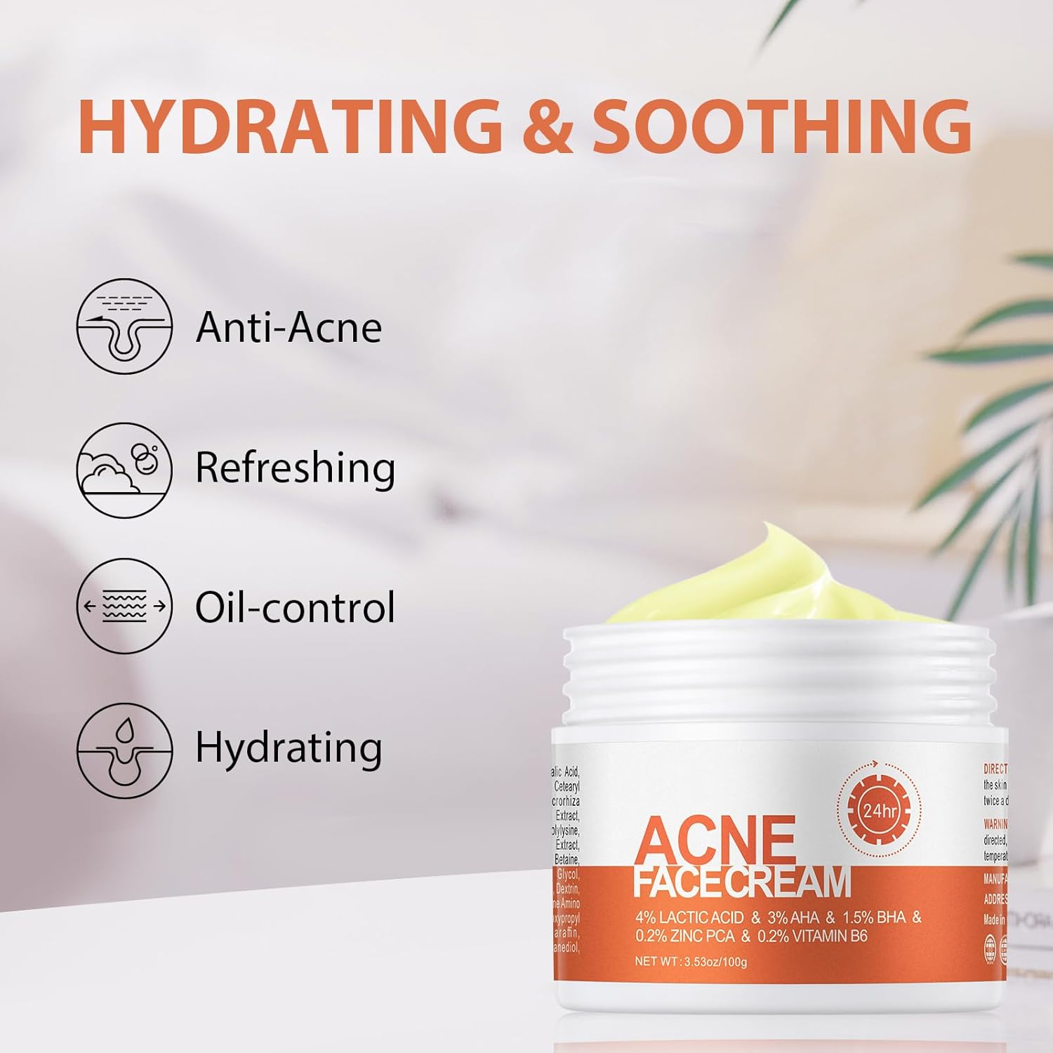 Acne Cream, Salicylic Acid Cystic Acne Treatment For Face, Back Butt Acne Treatments Creams, Acne Spot Treatment for Face Body, Acne Clearing Pimple Cream for Teens & Adults, Acne Moisturizer - Image 2