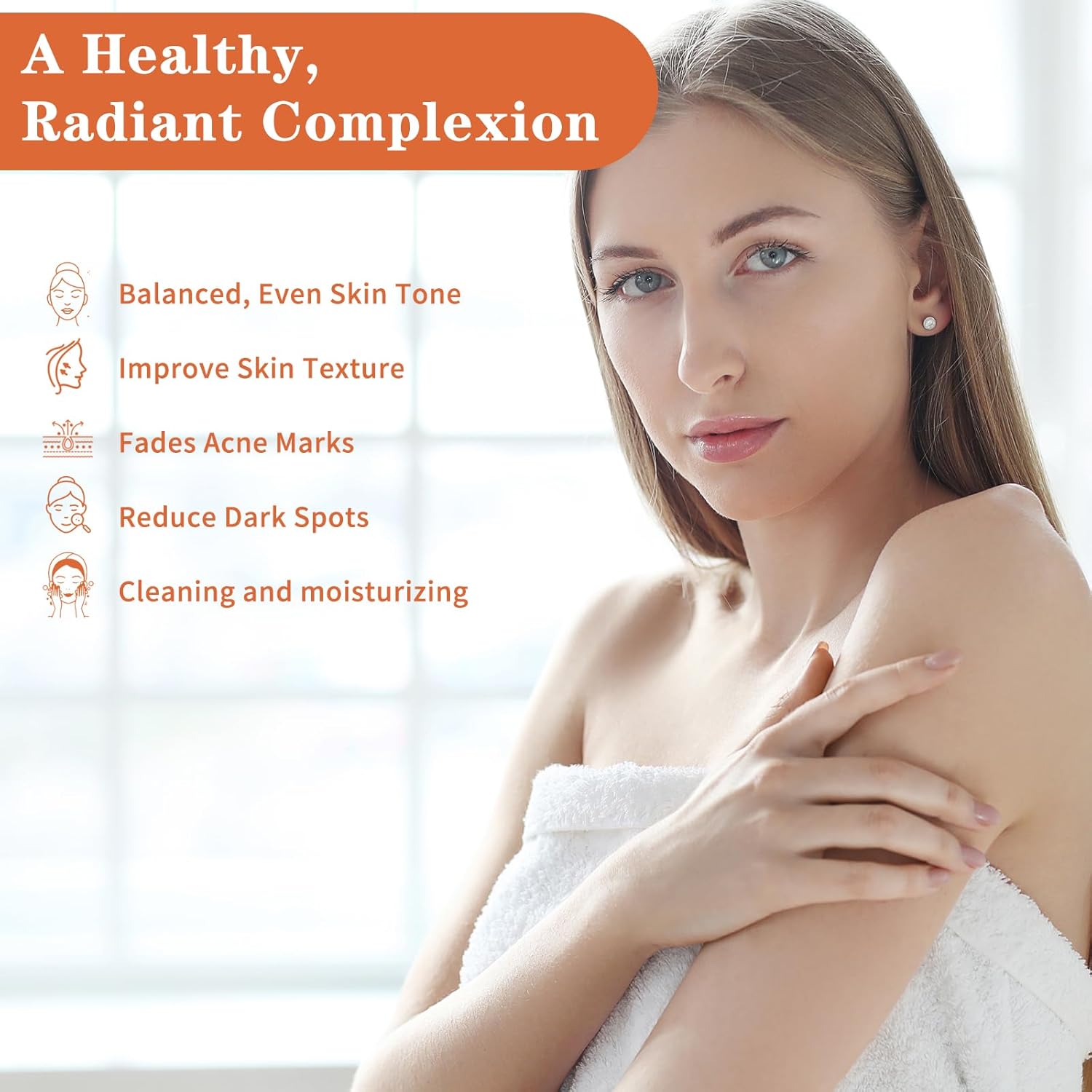 Glutathione Kojic Acid Soap, 5 oz Glutathione Soap Bars with Glutathione, Vitamin C, Collagen for Rejuvenating Skin, Reduces the Appearance of Dark Spots Fine Lines with a Foaming Net- 2 x 142g - Image 4