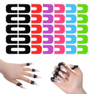 cobee 120 Pcs Nail Polish Protector for Fingers, Colour Mixture Latex Nail Polish Barrier Peel Off Skin Nail Tape, Nail Polish Accessories for Nails Stamp Nail Art Stickers(Colour mixture)
