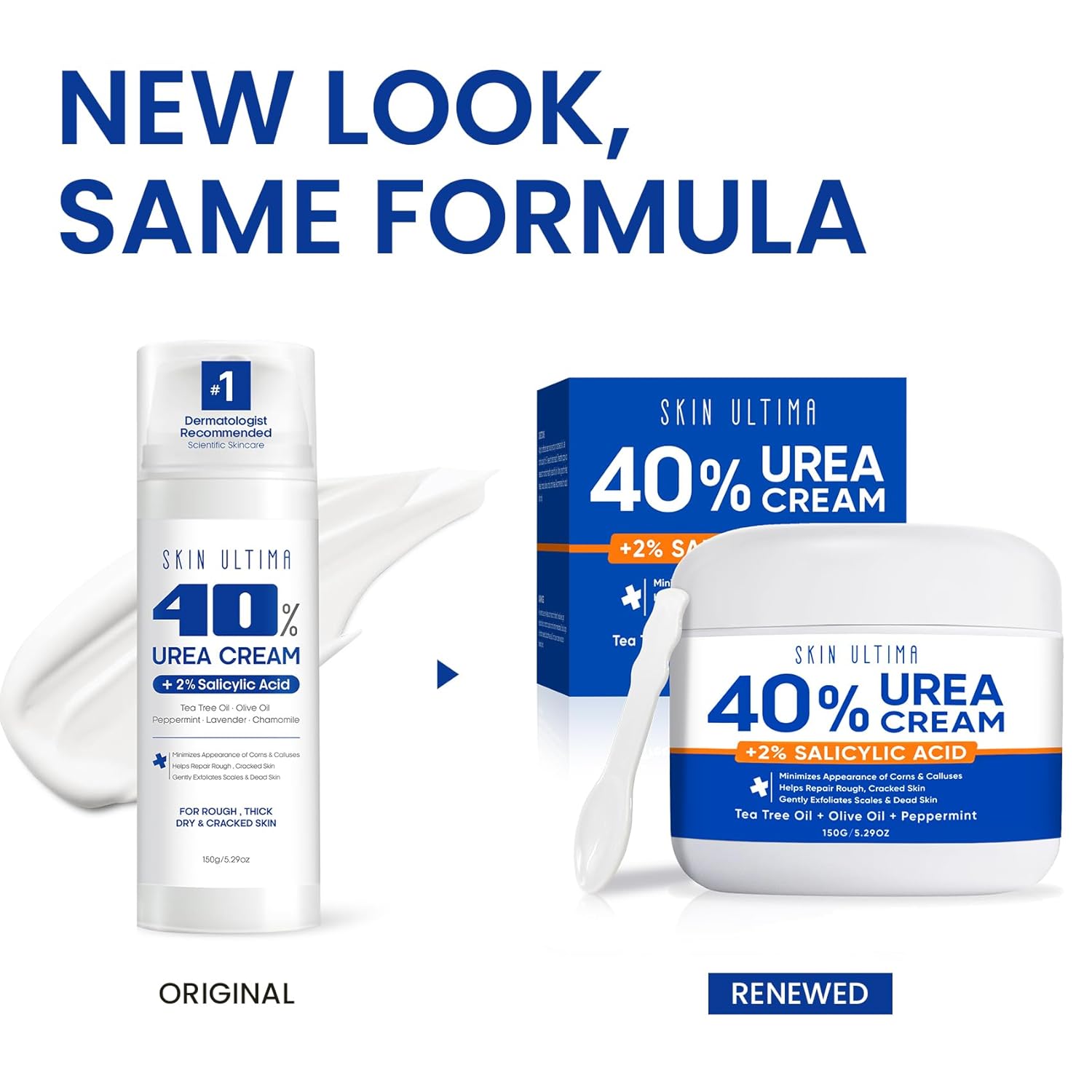 Urea Cream 40 percent for Feet with 2% Salicylic Acid, Maximum Strength & Intensive Repair Care for Dry Cracked Heels, Relief for Dry Foot, 5.29 OZ - Image 4
