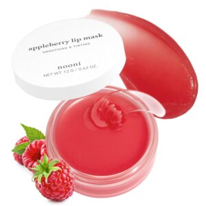 NOONI Vegan Butter Melting Balm - Appleberry Lip Sleeping Mask | Lip Glaze, Shea Butter, Vitamins, Nourishing Treatment for Dry Lips, Soothing, Overnight Moisturizer, Softening, Hydrating, 0.42 Oz
