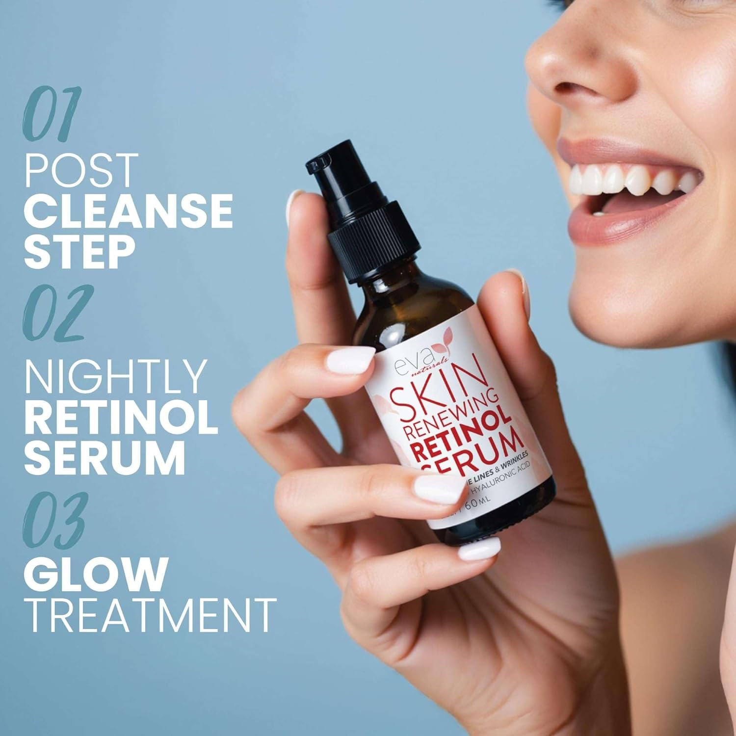 Retinol Serum for Face with Hyaluronic Acid & Vitamin E - For Anti-Aging, Fine Lines, Wrinkles, Resurfacing, Acne Marks and Scars, Skin Brightening, Dark Spot Correction Night Serum - 2oz - Image 9
