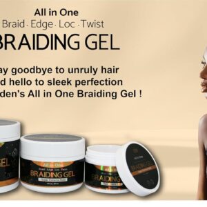 EDEN Braiding Gel (4 Fl Oz) | No Flaking or Whitening