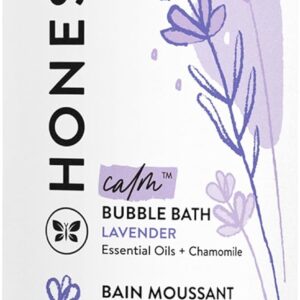 The Honest Company Foaming Bubble Bath | Gentle for Baby | Naturally Derived, Tear-free, Hypoallergenic | Lavender Calm, 12 fl oz