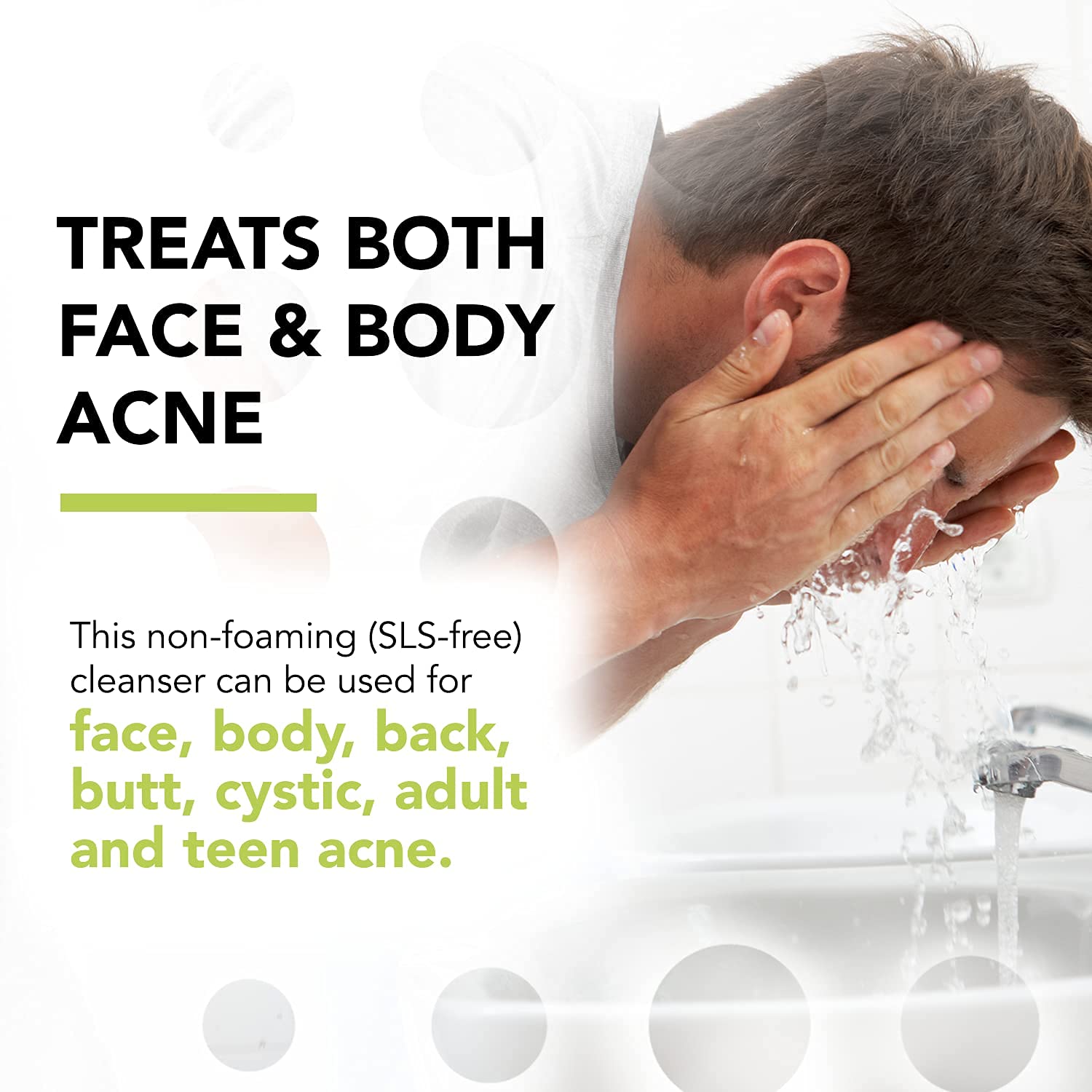 humane Benzoyl Peroxide Acne Body Wash - 5% Regular-Strength Acne Treatment for Face, Skin, Back and Body - 8 Fl Oz - Dermatologist-Tested Non-Foaming Cleanser - Vegan, Cruelty-Free - Image 4