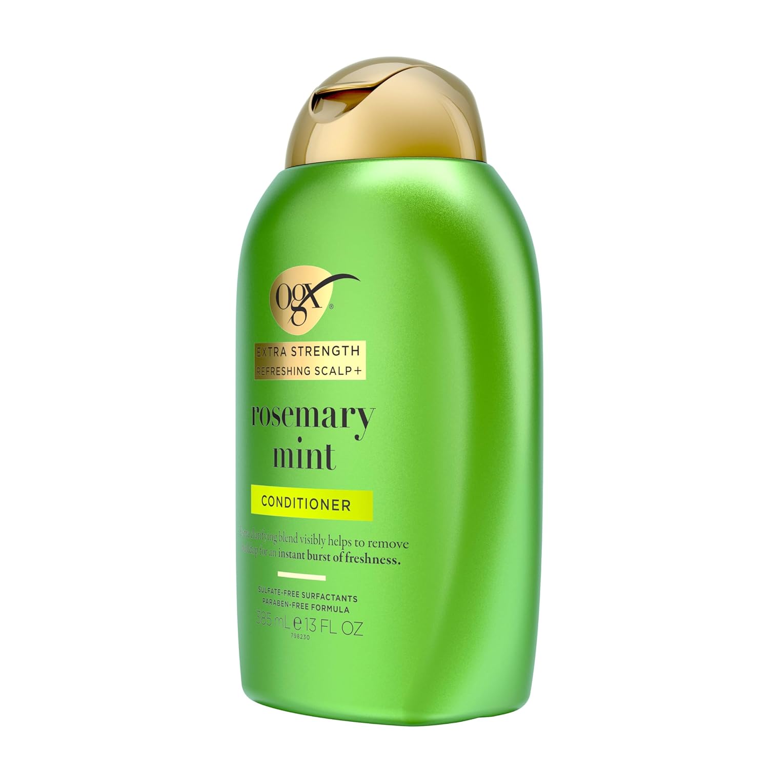 OGX Extra Strength Refreshing Scalp + Rosemary Mint Conditioner, Nourishing Hair Conditioner Infused with Rosemary Mint for Shiny, Healthy-Looking Hair, Sulfate-Free Surfactants, 13 fl. Oz - Image 5