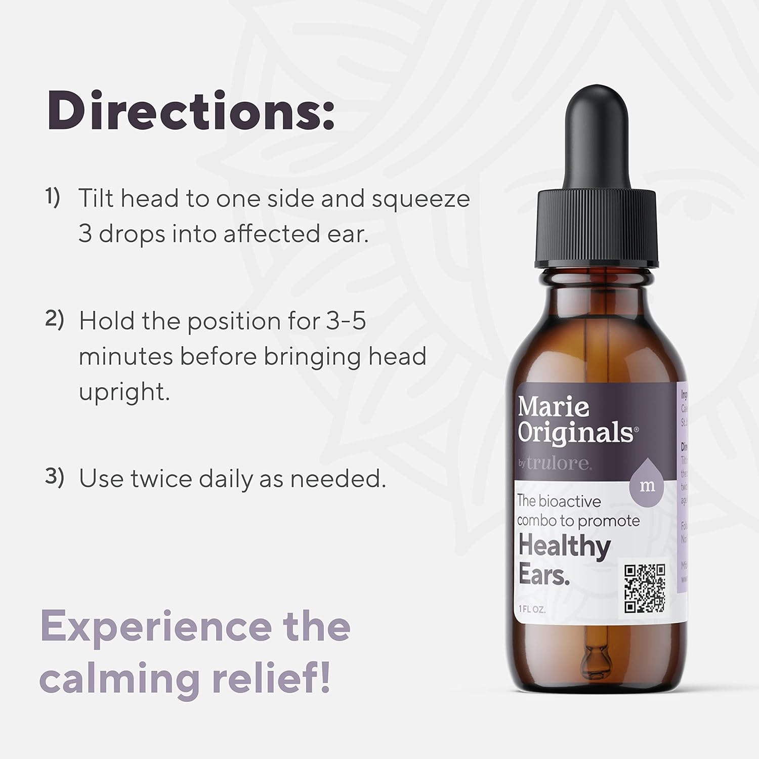 Marie Originals Natural Mullein Garlic Ear Oil Drops 1 oz Soothes Pain & Aids Wax Removal - Image 8