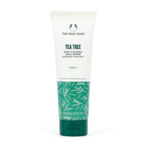 The Body Shop Tea Tree Skin Clearing Daily Face Scrub - Exfoliating and Purifying For Blemished Skin - Vegan - 4.2 Fl Oz