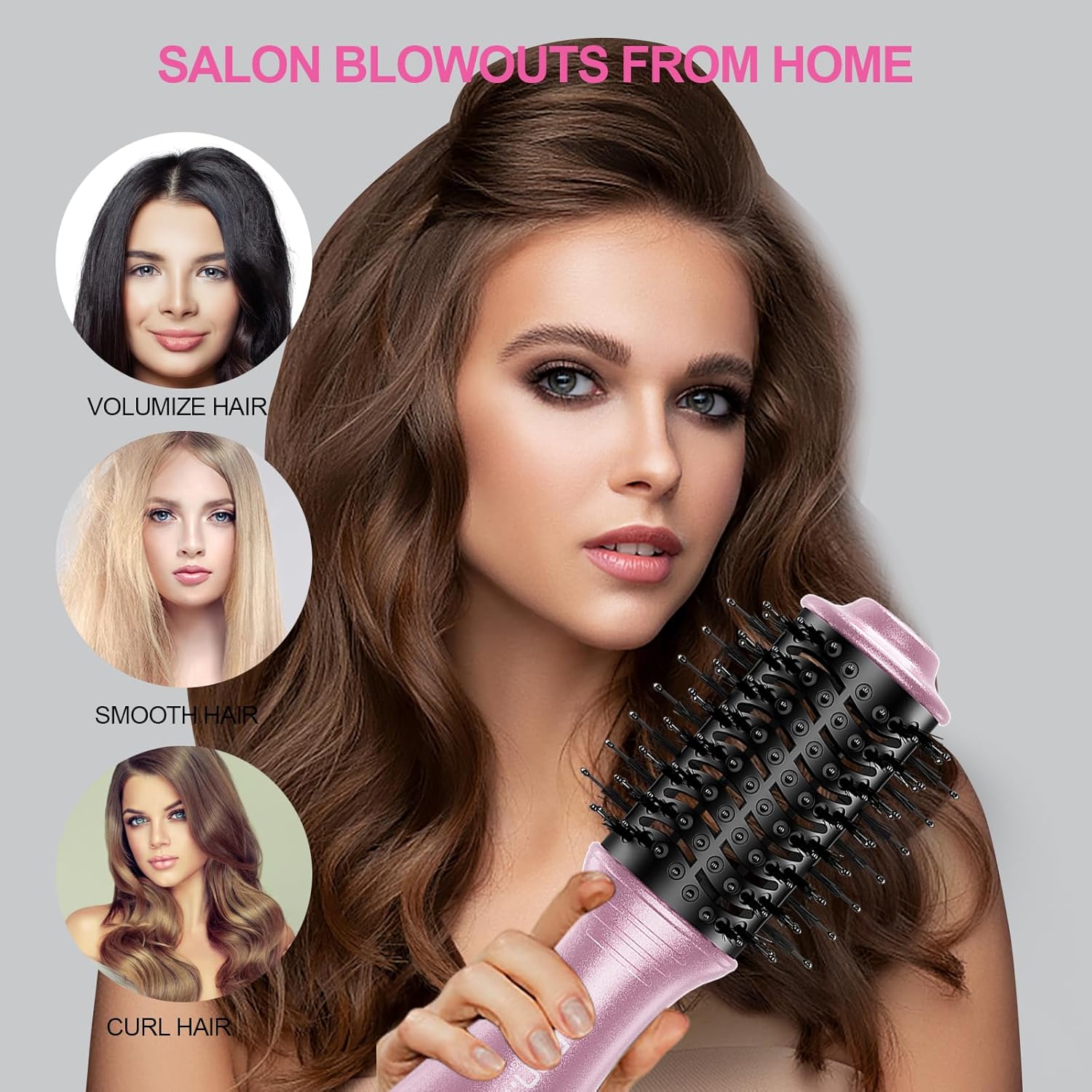DAN Technology Dual Voltage 2-Inch Hair Dryer Brush Multifunctional Travel Plug - Image 7