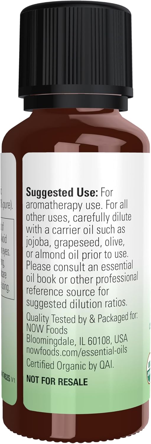 NOW Essential Oils Organic Peppermint 1 Ounce 100% Pure Vegan Aromatherapy Scent - Image 3