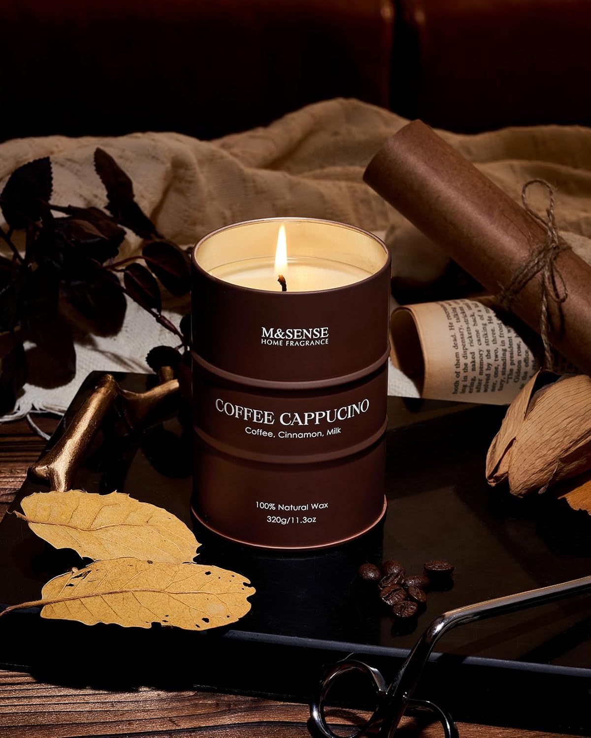 M&SENSE Cardamom Sandalwood Soy Scented Candles, Natural Organic Clean Burning Candles 11.3oz 70 Hours Long Lasting, Relaxing Aromatherapy Candles Gifts for Stress Relief - Image 5