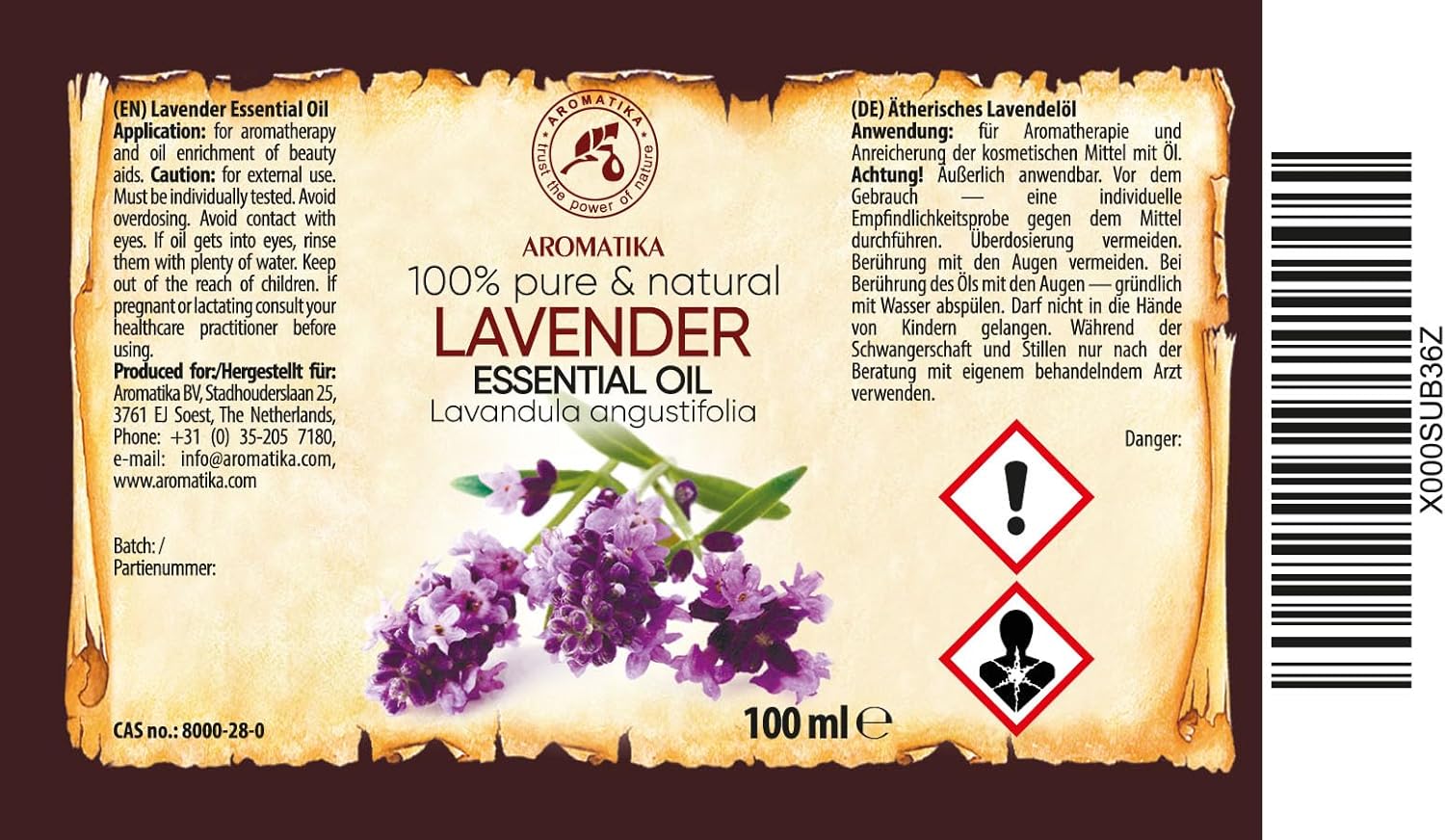 Lavender Essential Oil 3.4 Fl Oz - Lavandula Angustifolia - 100% Pure & Natural use for Tension Relief - Good Mood - Freshen Rooms - for Bath - Sauna - Scented Oils - Image 10