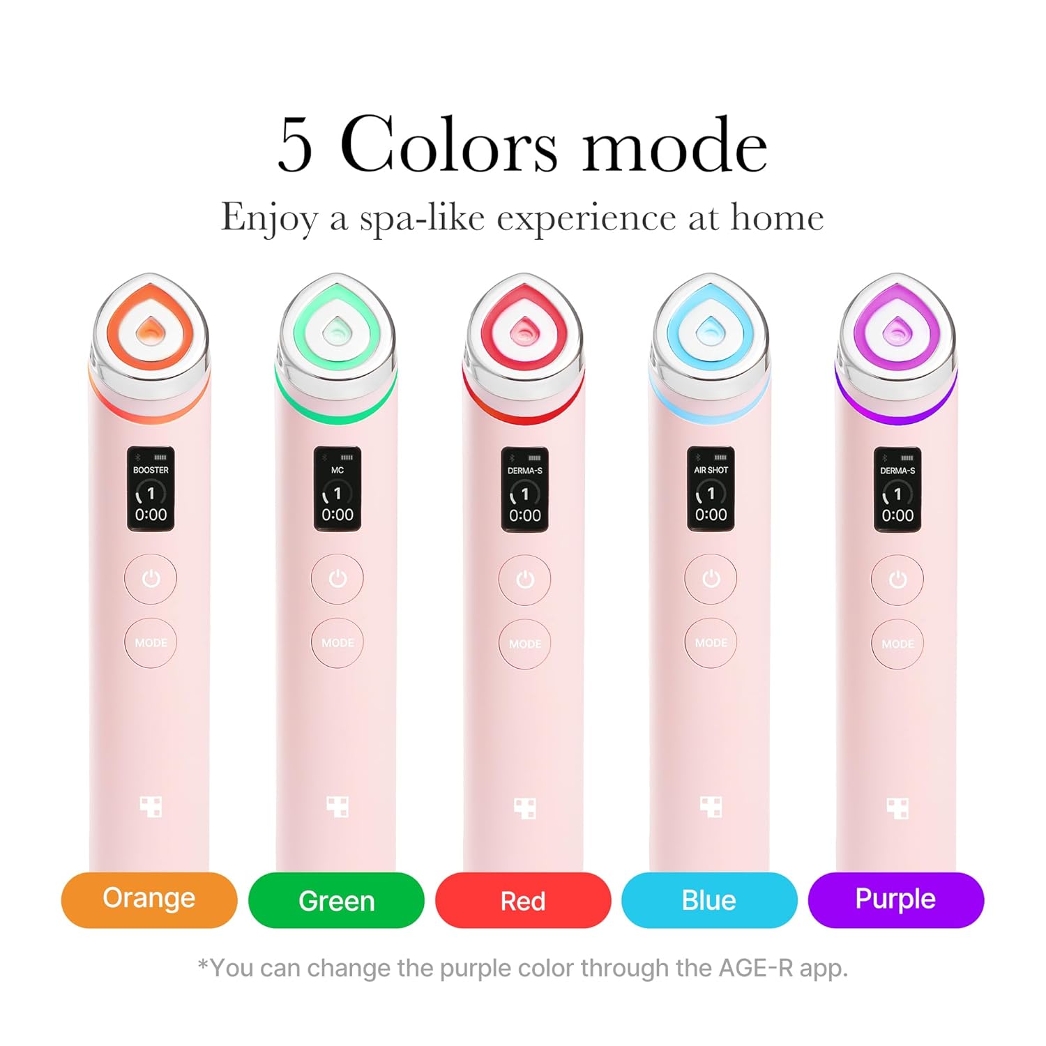 medicube Age-R Booster Pro Pink | 6-in-1 Real Glass Glow Beauty Massager | Looking Glass Skin | Korean Skin Care - Image 4