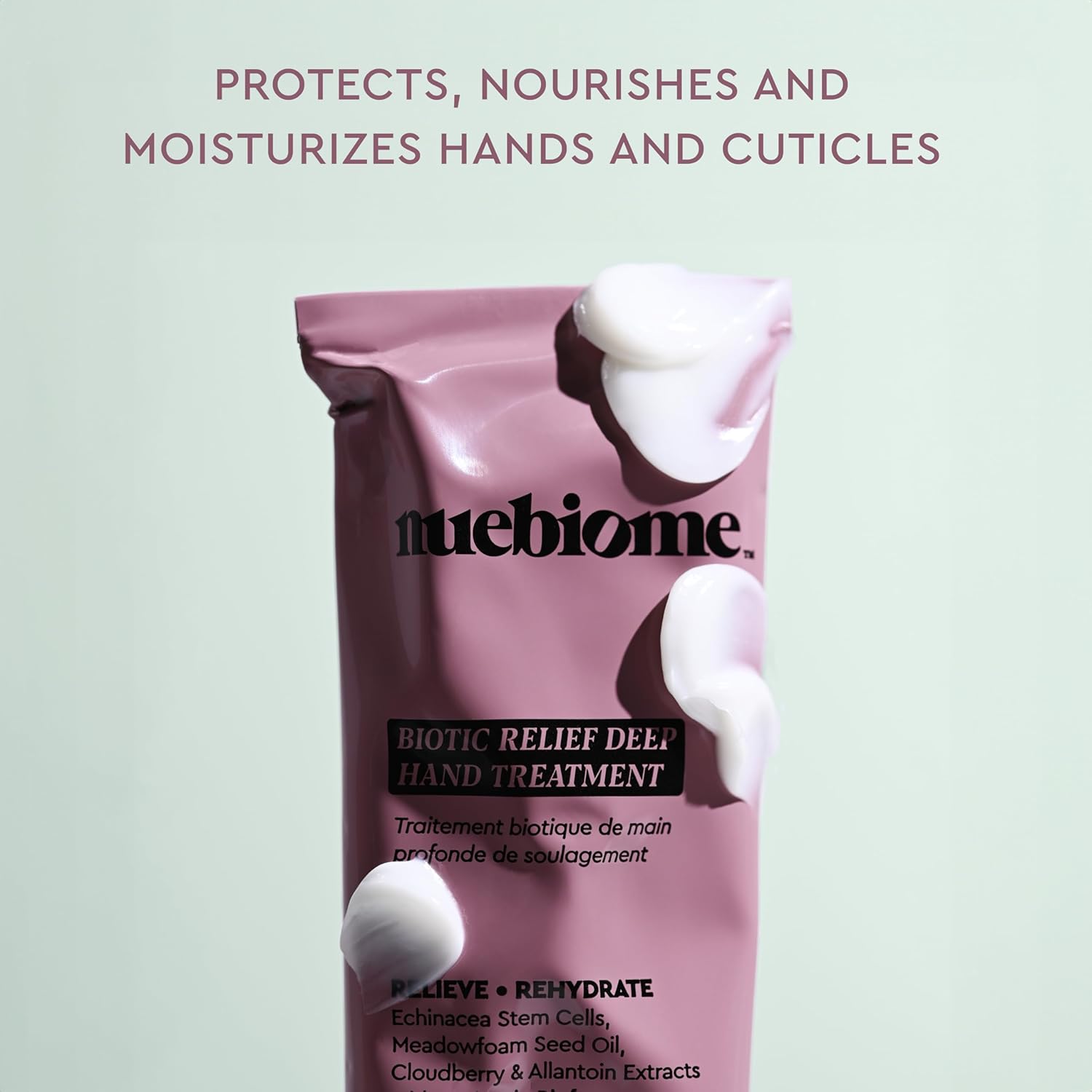 Biotic Relief Deep Hand Cream for Dry Skin | Residue-free Intense Hydration Moisturizer for Hands, Unscented | 75 mL | Paraben, Cruelty-free & Vegan - Image 2