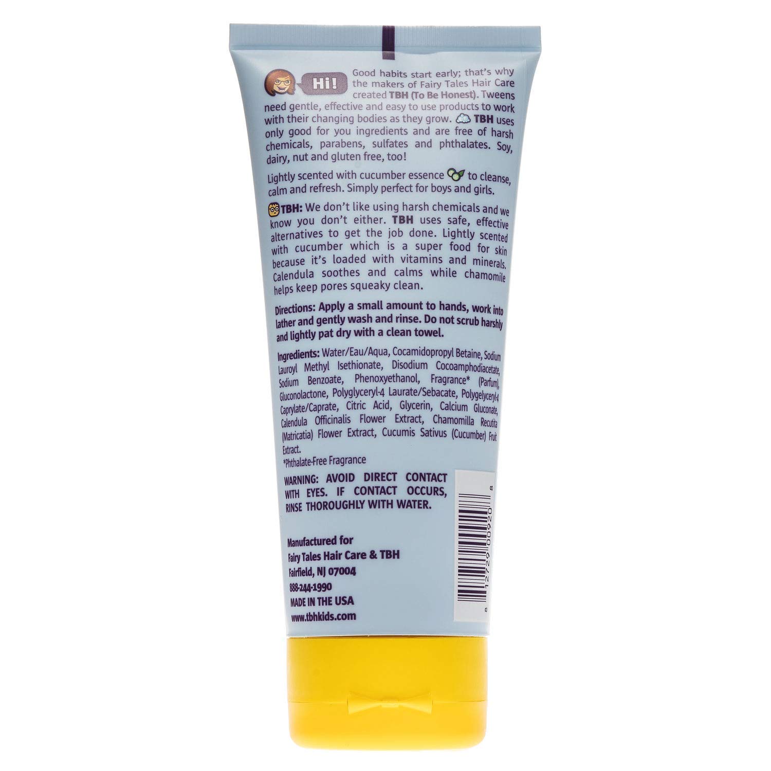 TBH Kids Gentle Gel Face Wash for Kids, Preteens, and Teens with Sensitive Dry Oily Skin - Gentle Facial Cleanser and Hydrating Facewash for Girls and Boys - Sulfate Free, Paraben Free - 6 Oz - Image 3