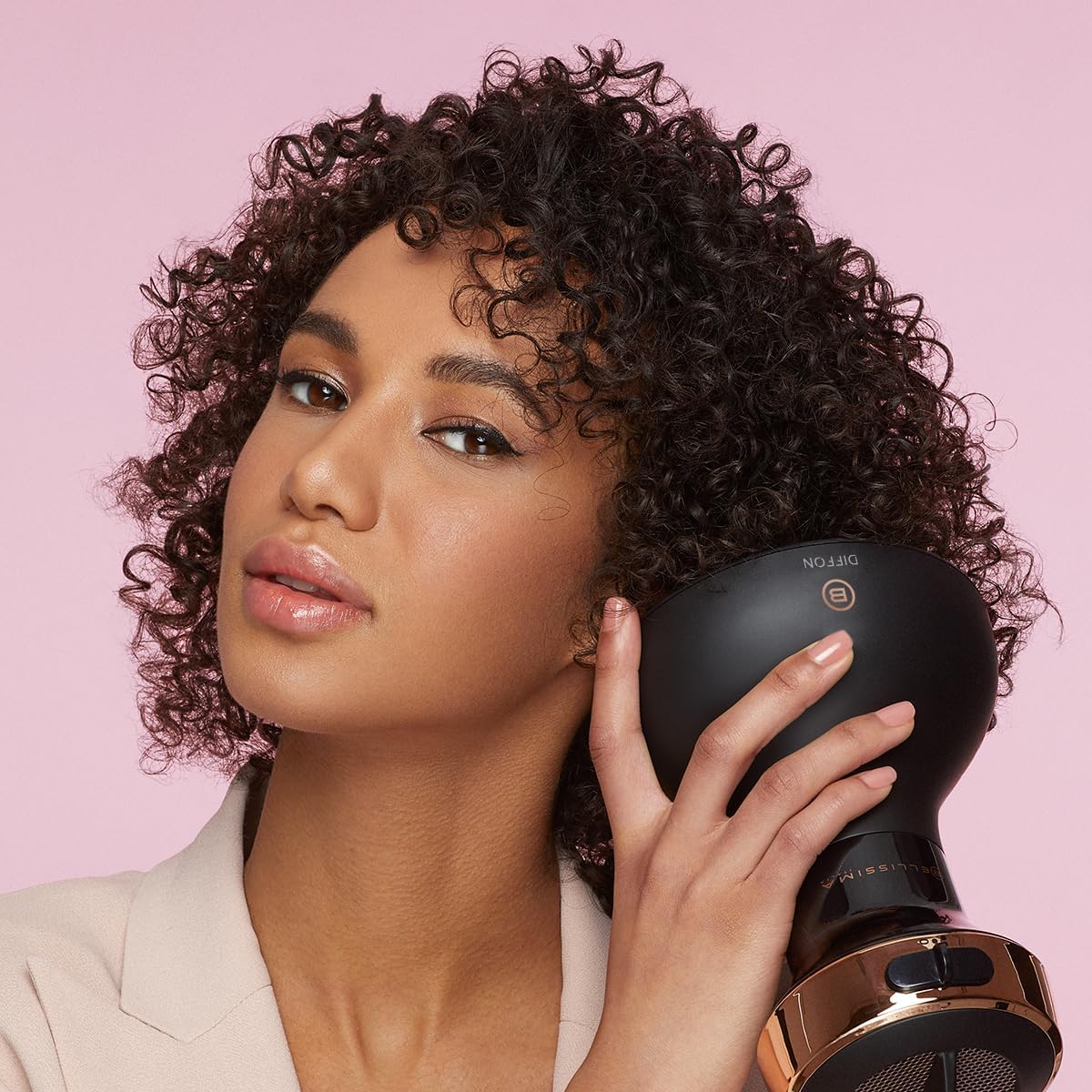 Bellissima Italia Lightweight Ceramic Hair Diffuser Dryer with Argan Oil, Curly Hair, 5000 Watts - Image 6