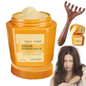 Convictioni Amino Acid Essence Luxury Nourishing Hair Protein Cream,Fleessential Hair Protein Cream,500ml Repairing Essence Hair Mask,Hair Repair Cream for Dry Damaged Hair (1Pc)