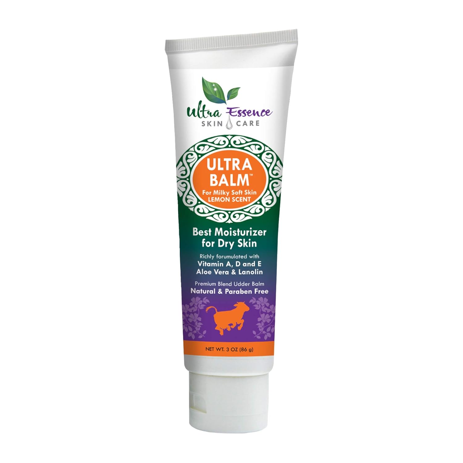 Daily Moisturizer For Dry Itchy Skin, Psoriasis and Eczema Relief That Contains Lanolin, Vitamins A, D & E, Aloe Vera, To Moisturize Face, Body, Dry Hands & Cracked Heels (Lemon)