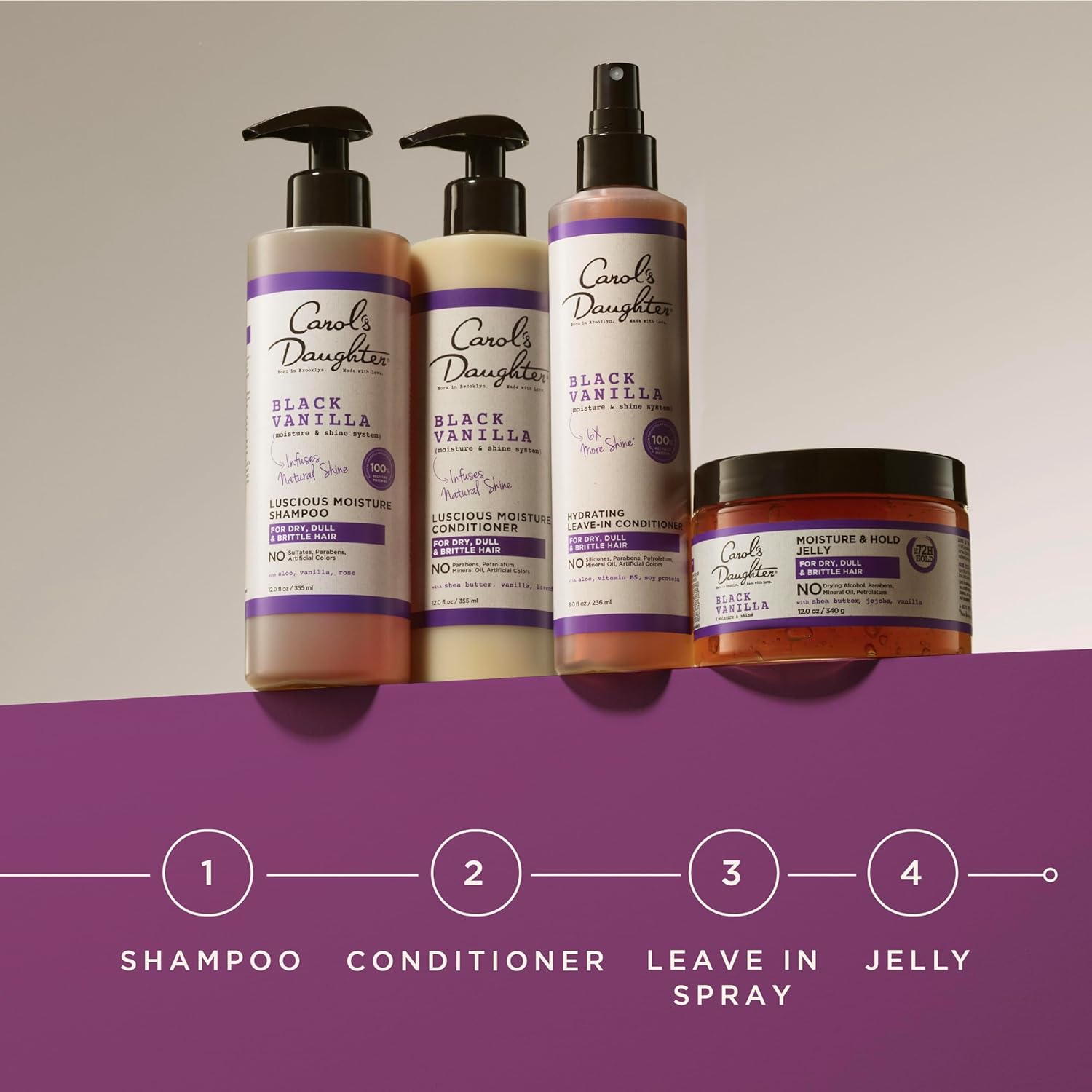 Carol's Daughter Black Vanilla Sulfate-Free Conditioner for Curly, Wavy, Natural, Dry, Damaged Hair, 12 Fl Oz - Image 9
