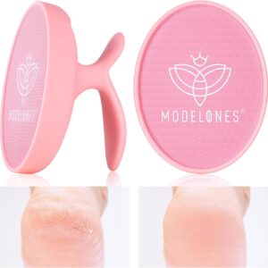 Modelones Glass Foot File, Professional Foot Scrubber and Callus Remover, Heel Scraper for Cracked Heels, Dead Skin Remover, Foot Buffer for Soft Feet, Safe Pedicure Tool with Anti-Slip Handle