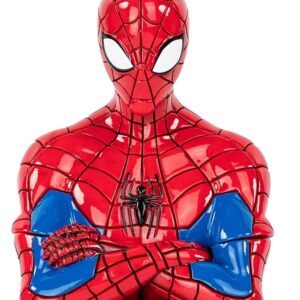 Jay Franco Marvel Spiderman Soap Dispenser - Red & Blue Superhero Kids Bathroom Accessory - Resin Lotion Pump